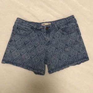 Denim Patterned Shorts (8)